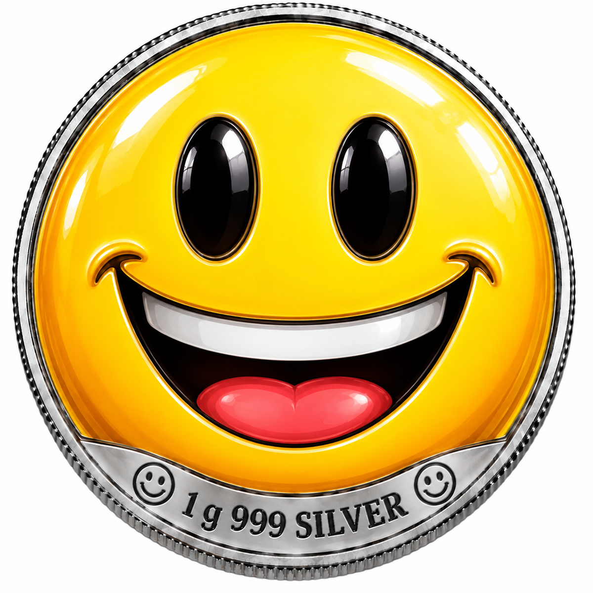 Smiley Face – 1 Gram .999 Fine Silver Collectable – Limited Mintage 500