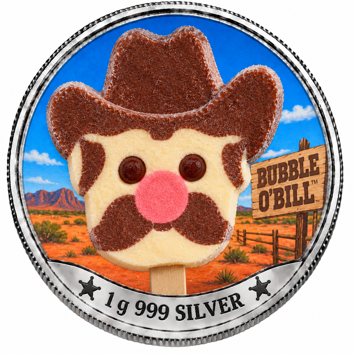 Bubble O’Bill – 1 Gram .999 Fine Silver Collectable – Limited Mintage 500