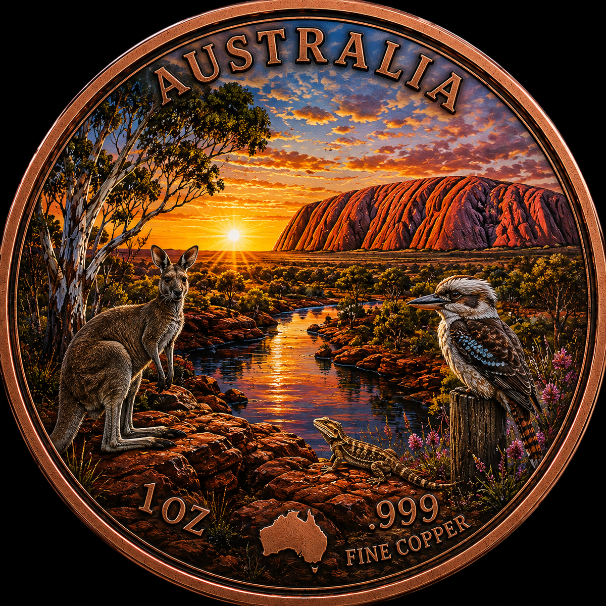 Wicked Bullion Australia – Australian Dreaming – 1 oz .999 Fine Copper – Limited Mintage