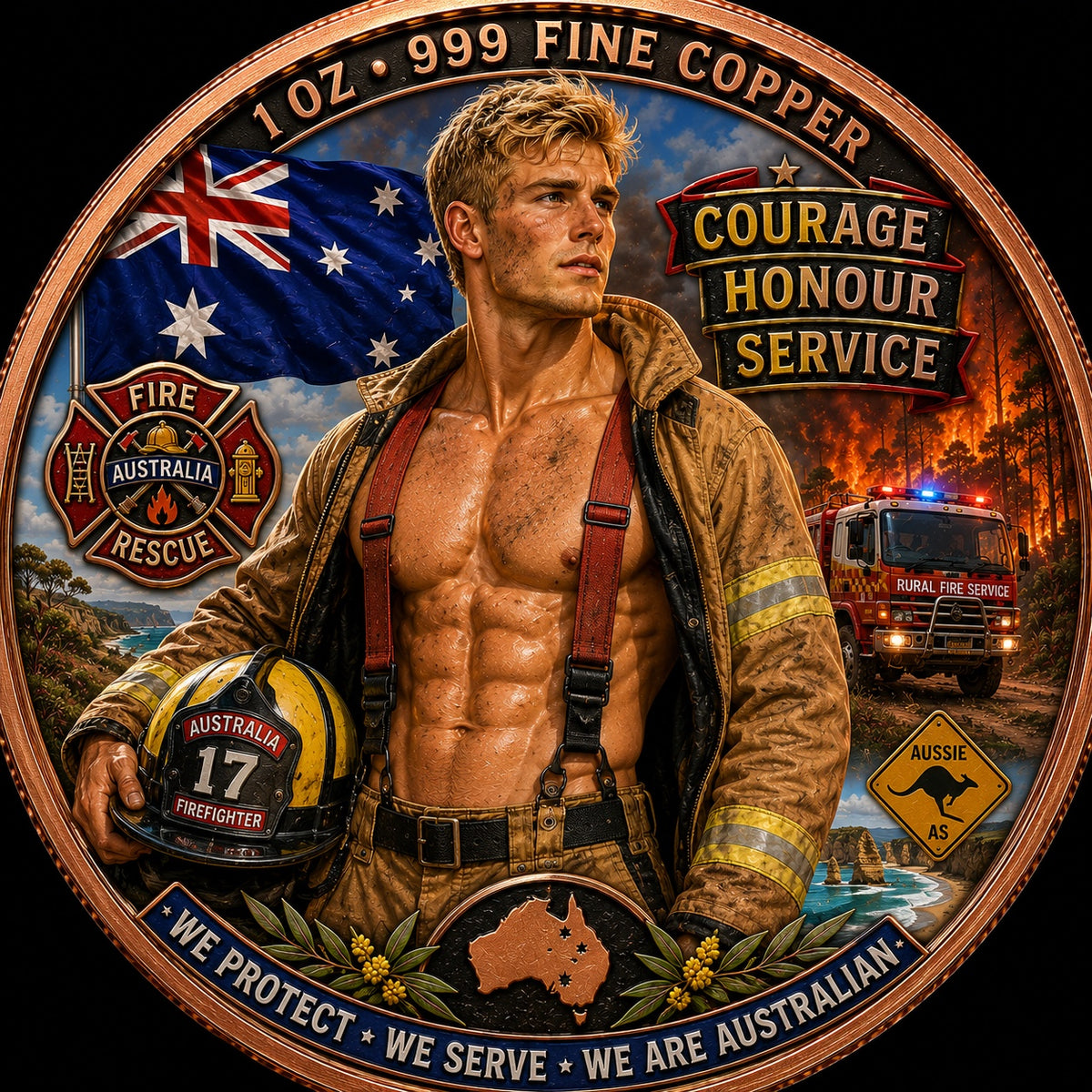 Australian Firefighter Courage Honour Service front