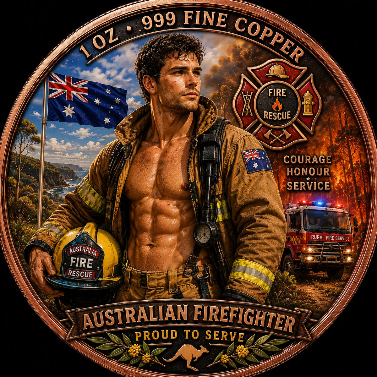 Australian Firefighter Proud to Serve front
