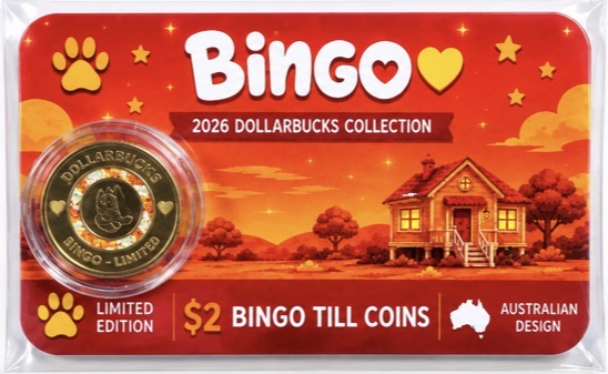 Bingo 2026 Dollarbucks Collection $2 Till Coin front