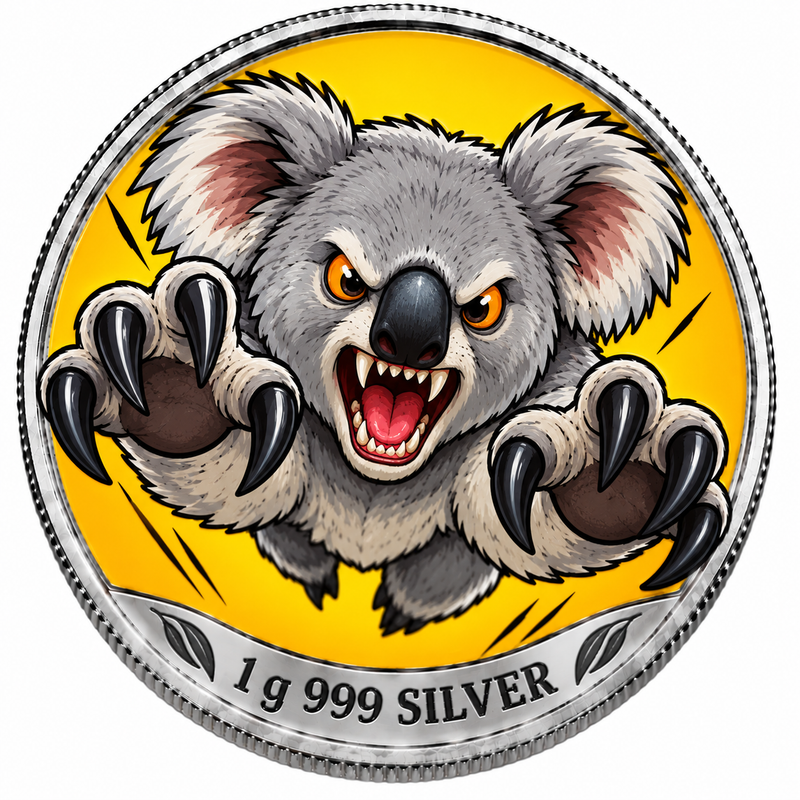 Drop Bear – 1 Gram .999 Fine Silver Collectable – Limited Mintage 500
