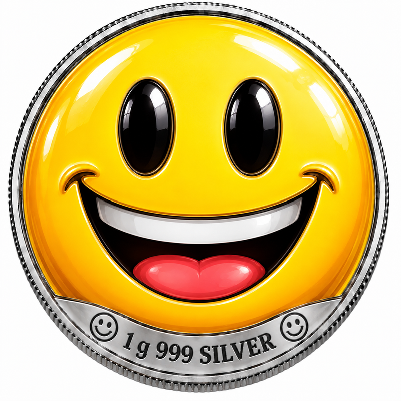 Smiley Face – 1 Gram .999 Fine Silver Collectable – Limited Mintage 500
