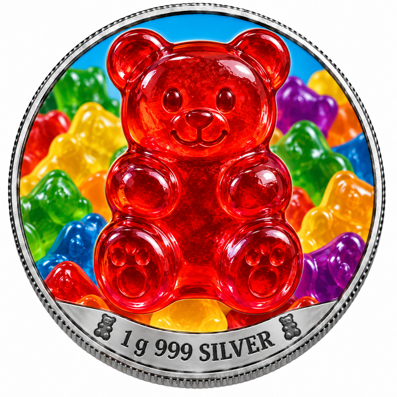 Gummy Bear – 1 Gram .999 Fine Silver Collectable – Limited Mintage 500