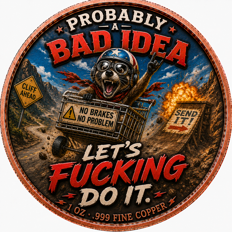 Probably a Bad Idea – Let’s Fucking Do It – 1 oz .999 Fine Copper – Limited Mintage