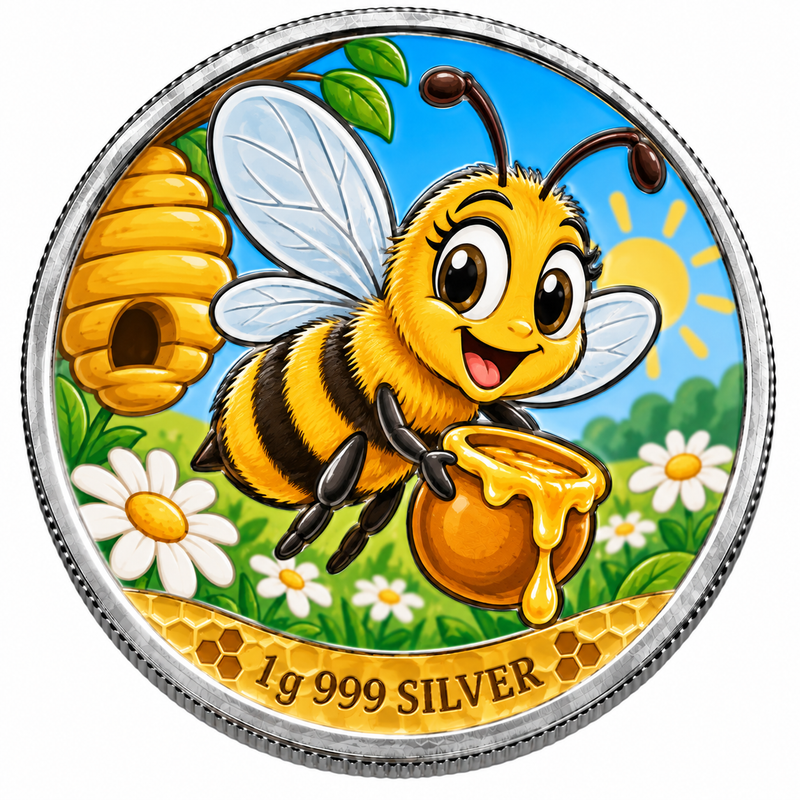 Honey Bee – 1 Gram .999 Fine Silver Collectable – Limited Mintage 500