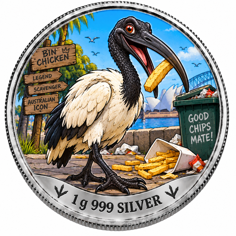 Bin Chicken – 1 Gram .999 Fine Silver Collectable – Limited Mintage 500