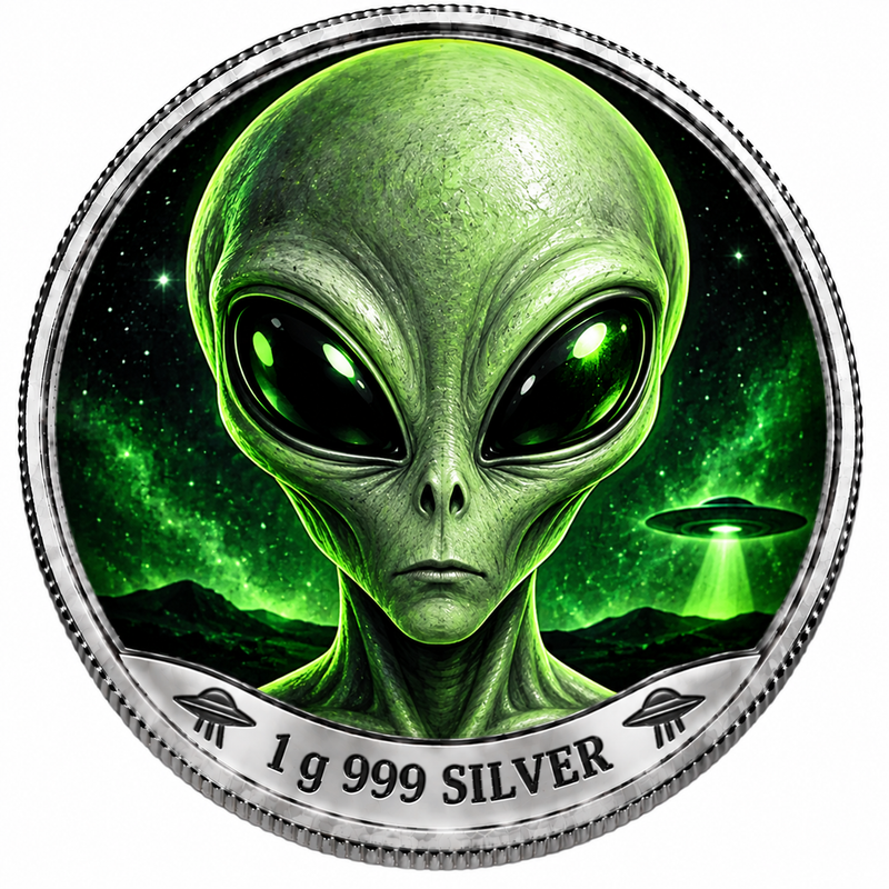 Alien – 1 Gram .999 Fine Silver Collectable – Limited Mintage 500