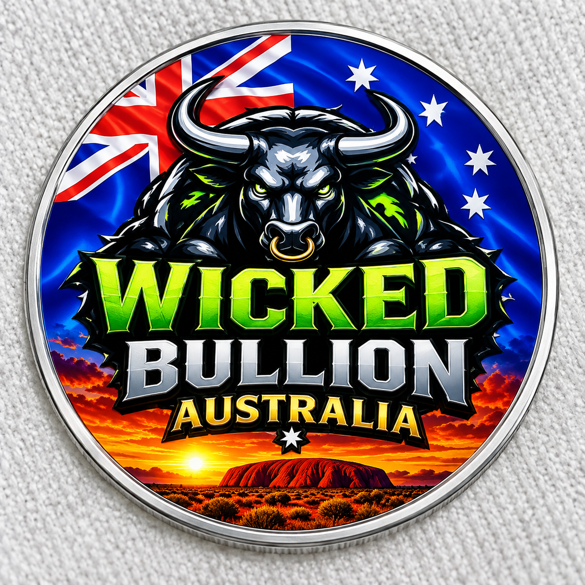 Wicked Bullion Australia – 1g .999 Fine Silver Collector Coin – Limited Mintage 500