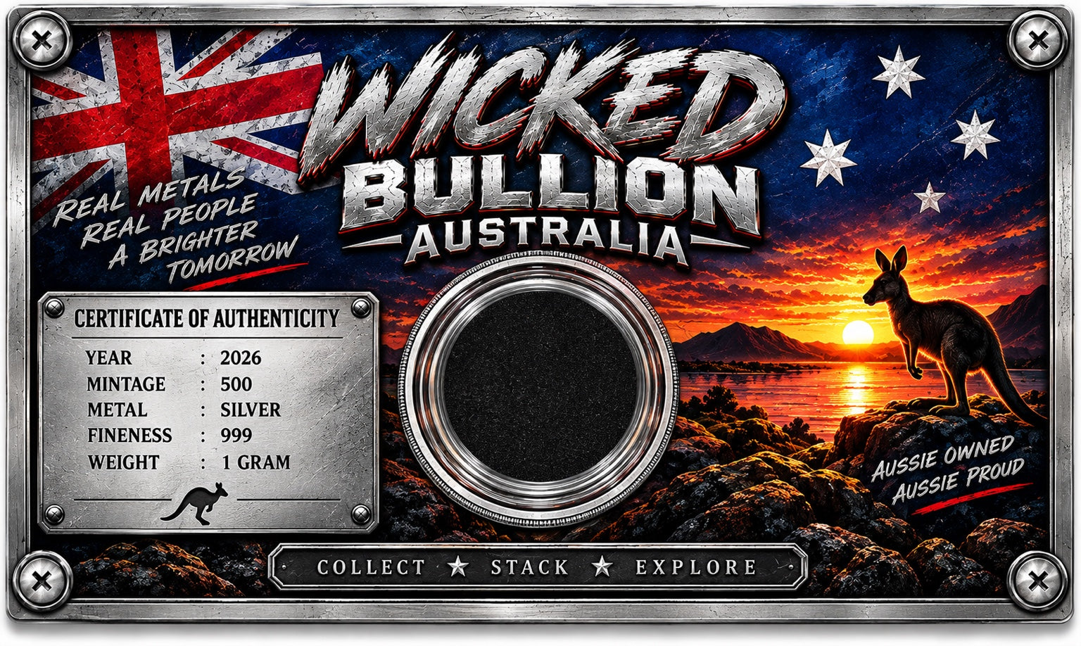 Wicked Bullion Australia certificate of authenticity